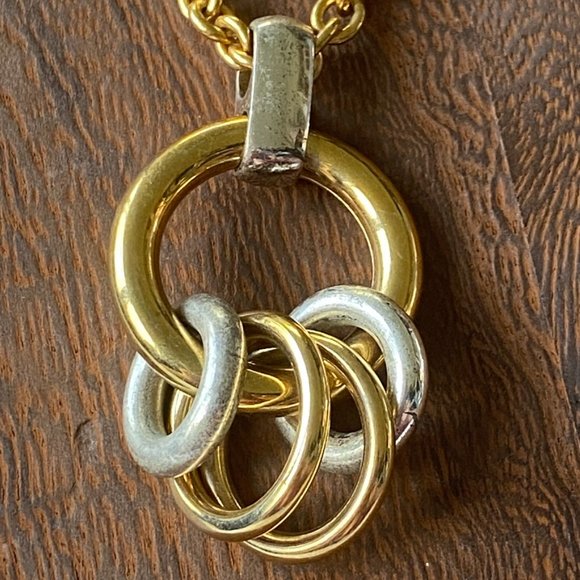 Vintage Liz Claiborne Lci Gold LONG Necklace - Picture 3 of 7